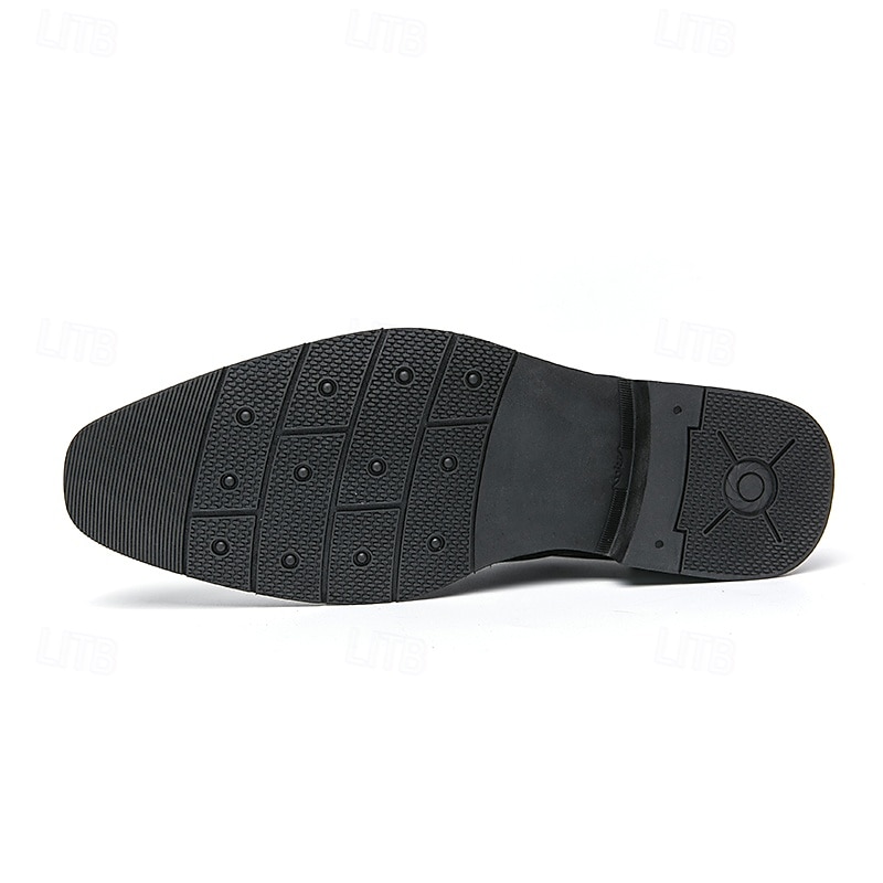 Férfi Derby PU Bőr Légáteresztő Kényelmes Csúszásmentes Fűzős Fekete Kék Ősz Tél 2025 - $46.99 –P7