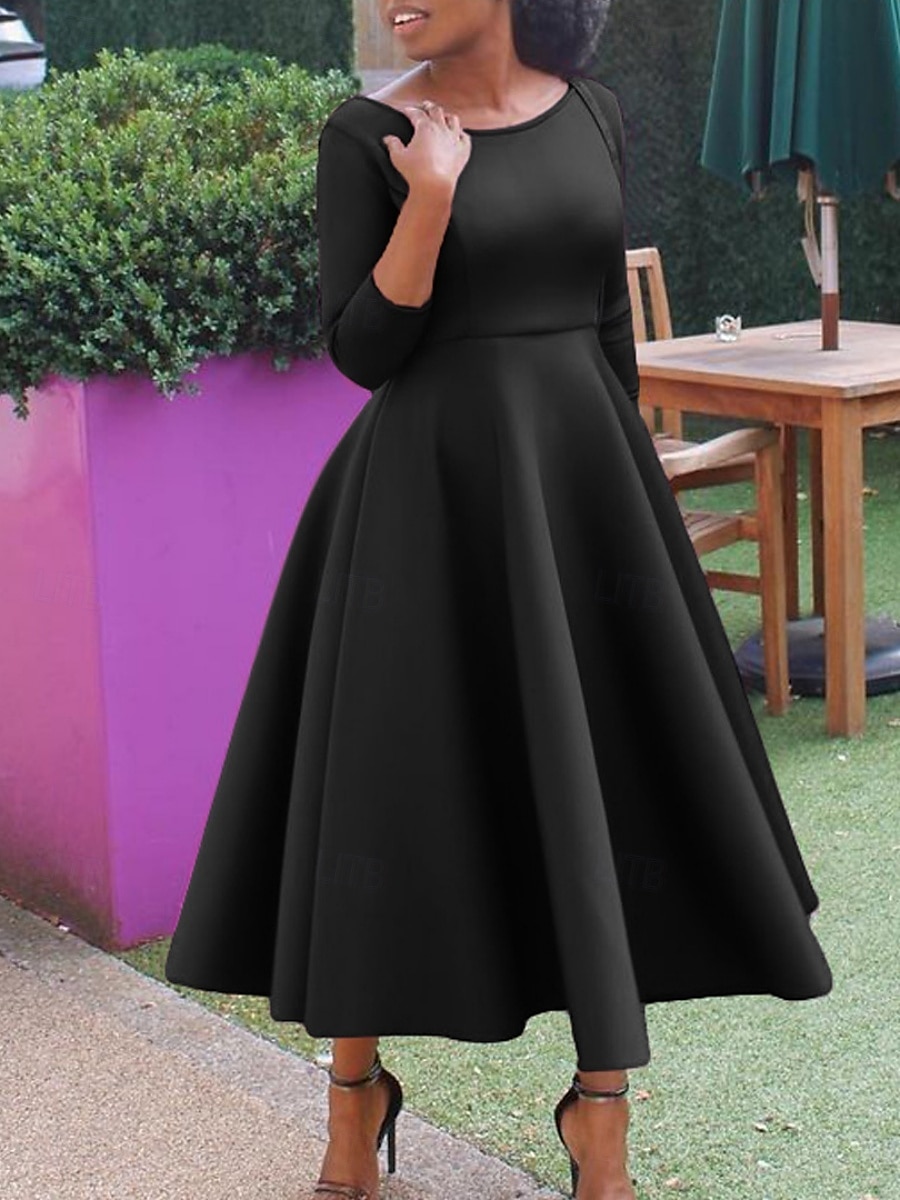 Kentucky Derby Damen Midi Kleid A-Linie Kleid Fit And Flare Kleid Elegant Party Cocktail Hochzeitsgast Verlobung Cocktailparty Reguläre Passform Grafisch Ärmellos V-Ausschnitt Schwarz Weiß Rot 2025 - $44.99 –P15