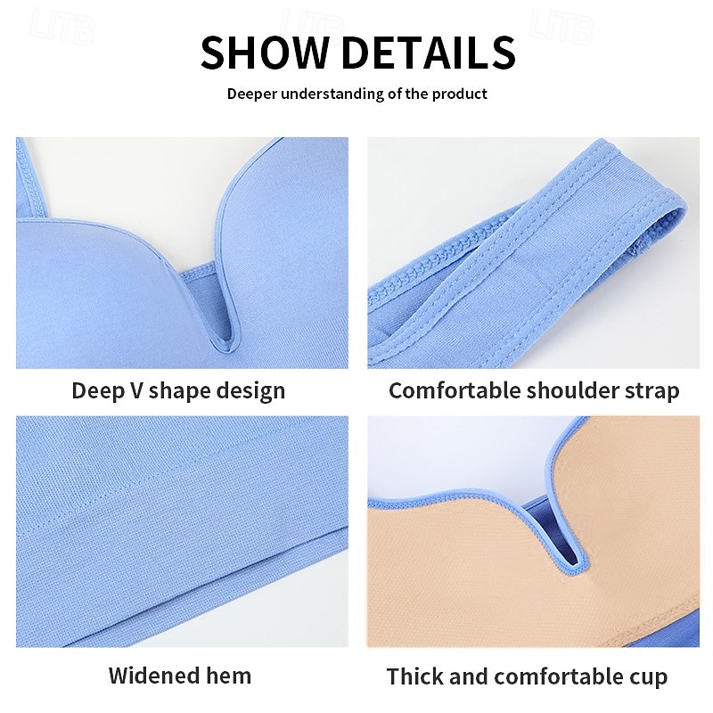 نسائي توب برا الملابس الداخلية حمالة الصدر مريح متنفس مقاومة الهزة حشوة متحركة بدون أسلاك سهل رياضة ألبسة رياضية أسود أبيض يوغا اللياقه البدنيه غير رسمي 2025 - $12.99 –P8