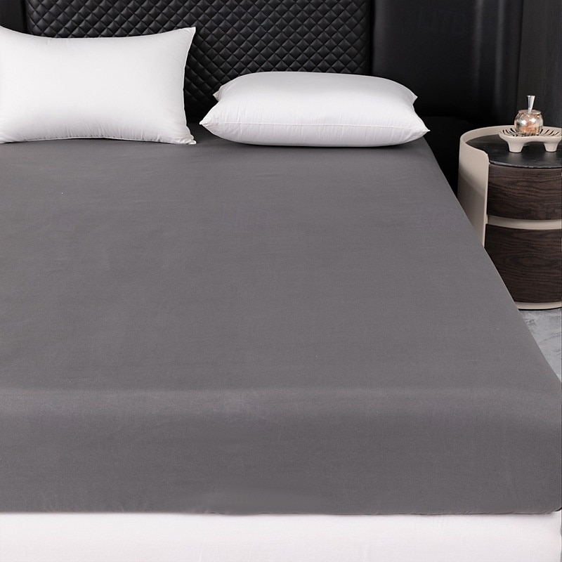 1pc Solid Colored Bedding Fitted Sheet Only(no Pillowcases) Elastic Band Around Mattress Easy Care 2025 - $16.99 –P17
