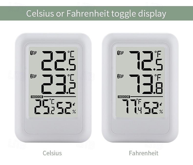 Wireless Indoor and Outdoor Thermometer One-to-two Multi-function Household Electronic Digital Display Thermometer 2025 - $34.99 –P6