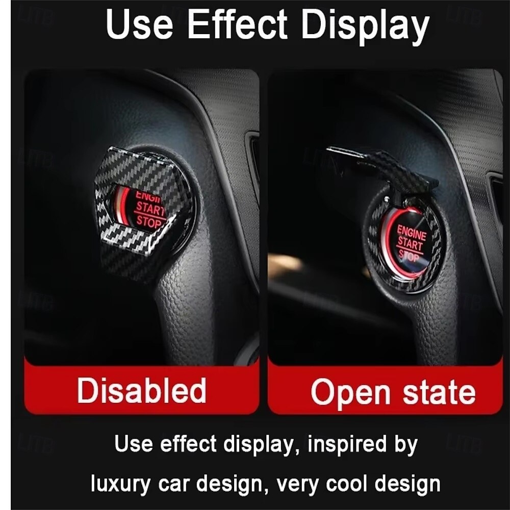 Carbon Fiber Car Engine Start Stop Switch Button Cover Ignition Anti-scratch Protection Decorative Car Auto Accessories Interior Car-Styling 2025 - $11.99 –P8