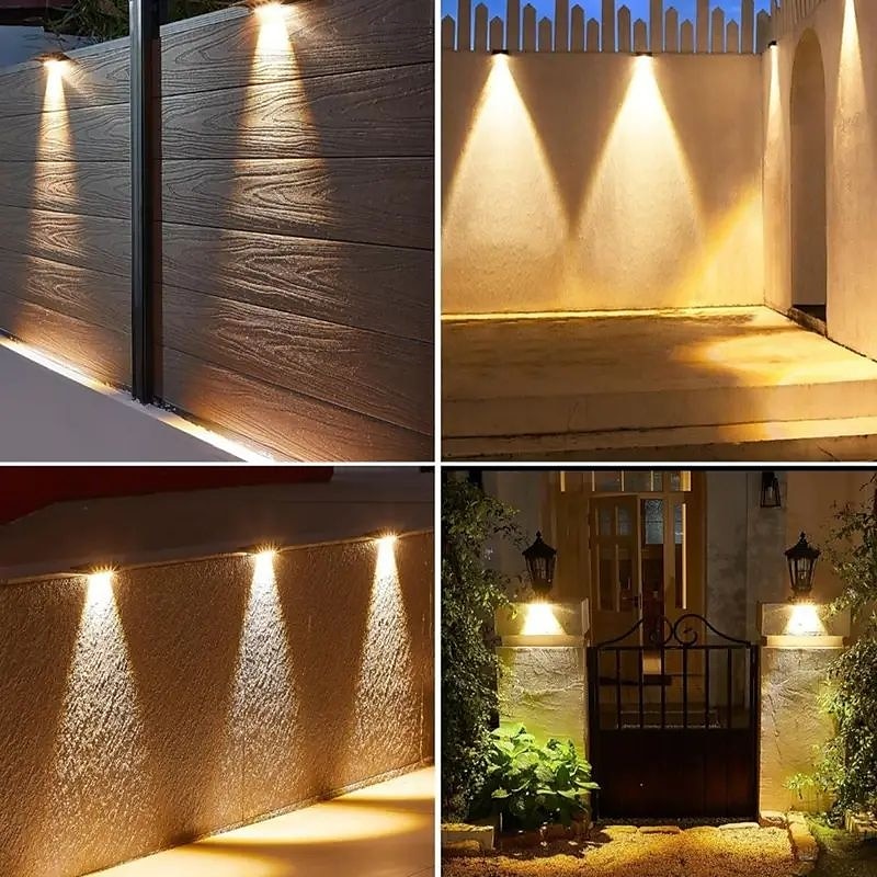 2/4 шт. светодиодных фонарей на солнечных батареях – уличные водонепроницаемые настенные светильники IP65 для столбов забора, террасы, перил, ступенек бассейна, сада, патио, дворового освещения 2026 - $36.99 –P9
