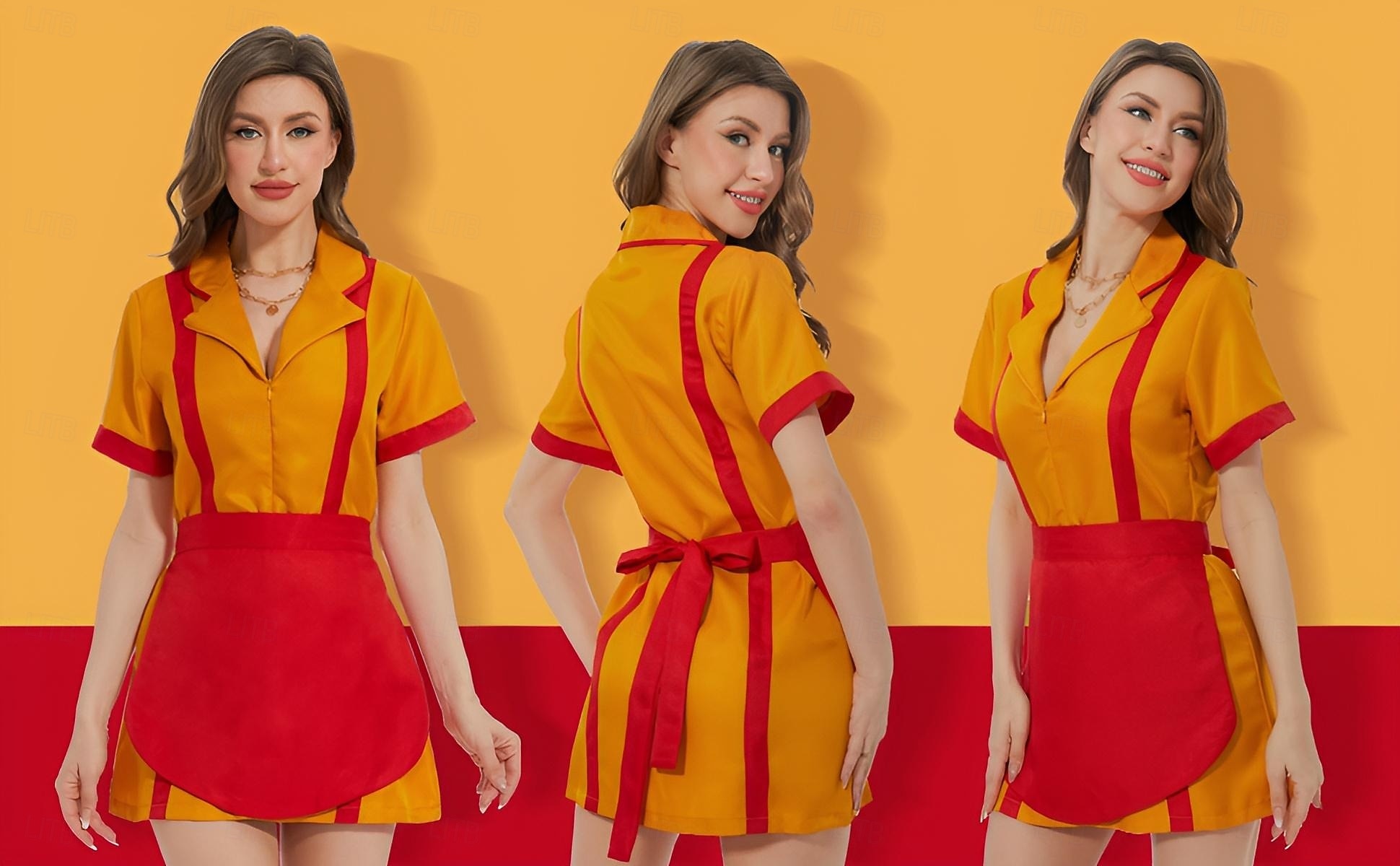 Două fete, fără bani Max Caroline Rochii Costum Cosplay Ziua Regilor Costum sexy Îmbrăcați-vă for Pentru femei Adulți Halloween Carnaval Petrecere 2026 - $43.99 –P1