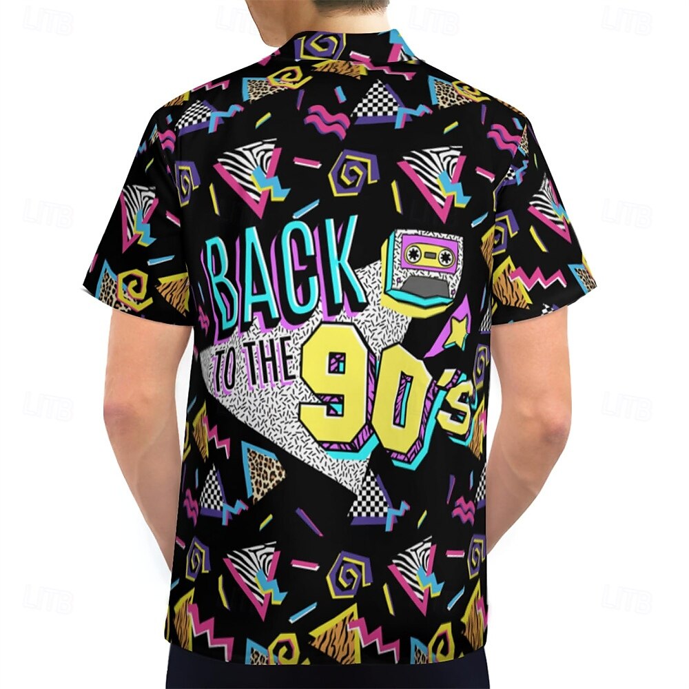 Retró 1980-as évek Ing Aloha ing Diszkó Mértani Férfi Vakáció Parti Pride Parade Felnőttek Ing 2025 - $20.99 –P10