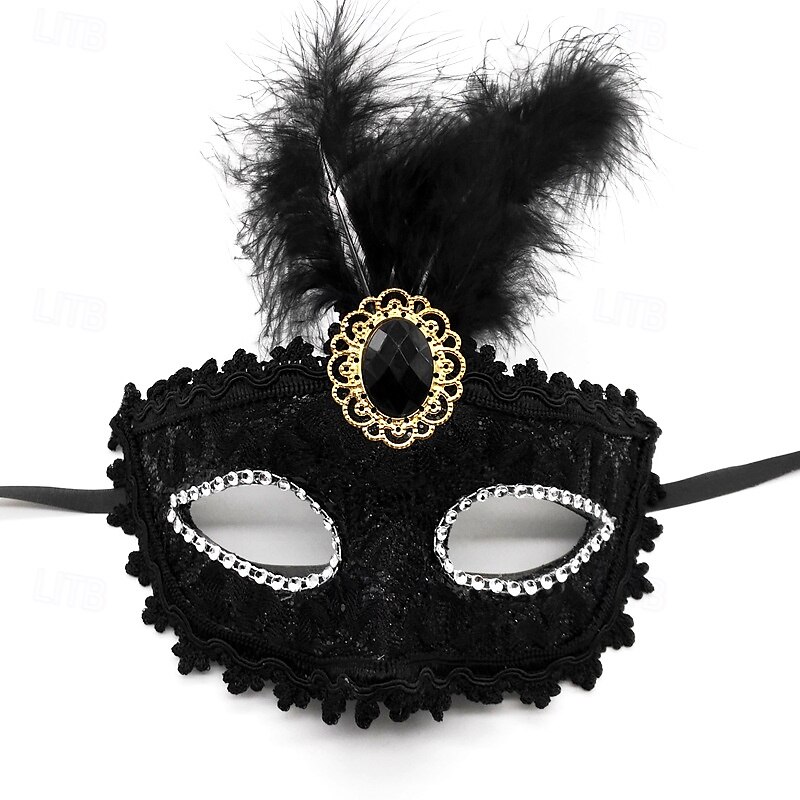 Karnevalová maska Maska Halloween rekvizity Dospělé Dámské Poloviční obličej Výkon Párty Plesová maškaráda Karneval Mardi Gras Jednoduchý karnevalový kostým 2025 - $12.49 –P9