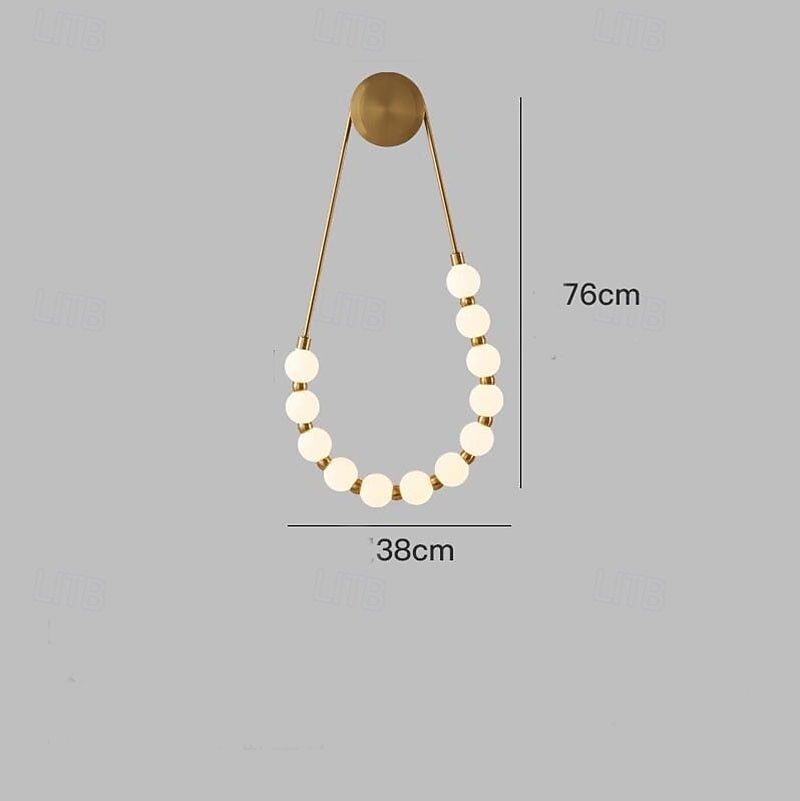 collana a forma di U con finitura oro 10 perline acriliche lampada da parete applique illuminazione 110-240v 10w del 2025 a $295.49 –P8