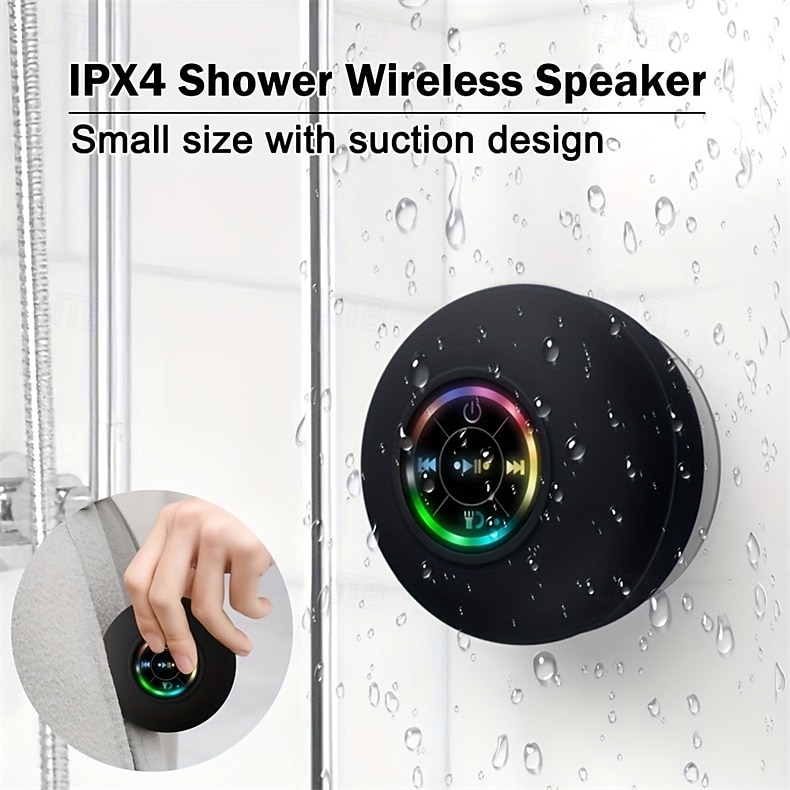 IPX4 Waterdichte Speaker Draagbare Draadloze Speaker Met Zuignap USB Oplaadbaar voor Feest Badkamer Reizen Thuis En Buiten (Zuignappen Moeten Op Een Gladde Ondergrond Gebruikt Worden) Valentijnsdag 2026 - $16.99 –P2