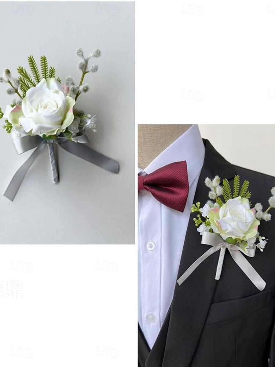 Bruiloft pols bloemen Boutonnières Bruiloft / Evenement / Feest Stoffen Bloemenstijl 2025 - $6.99 -P7
