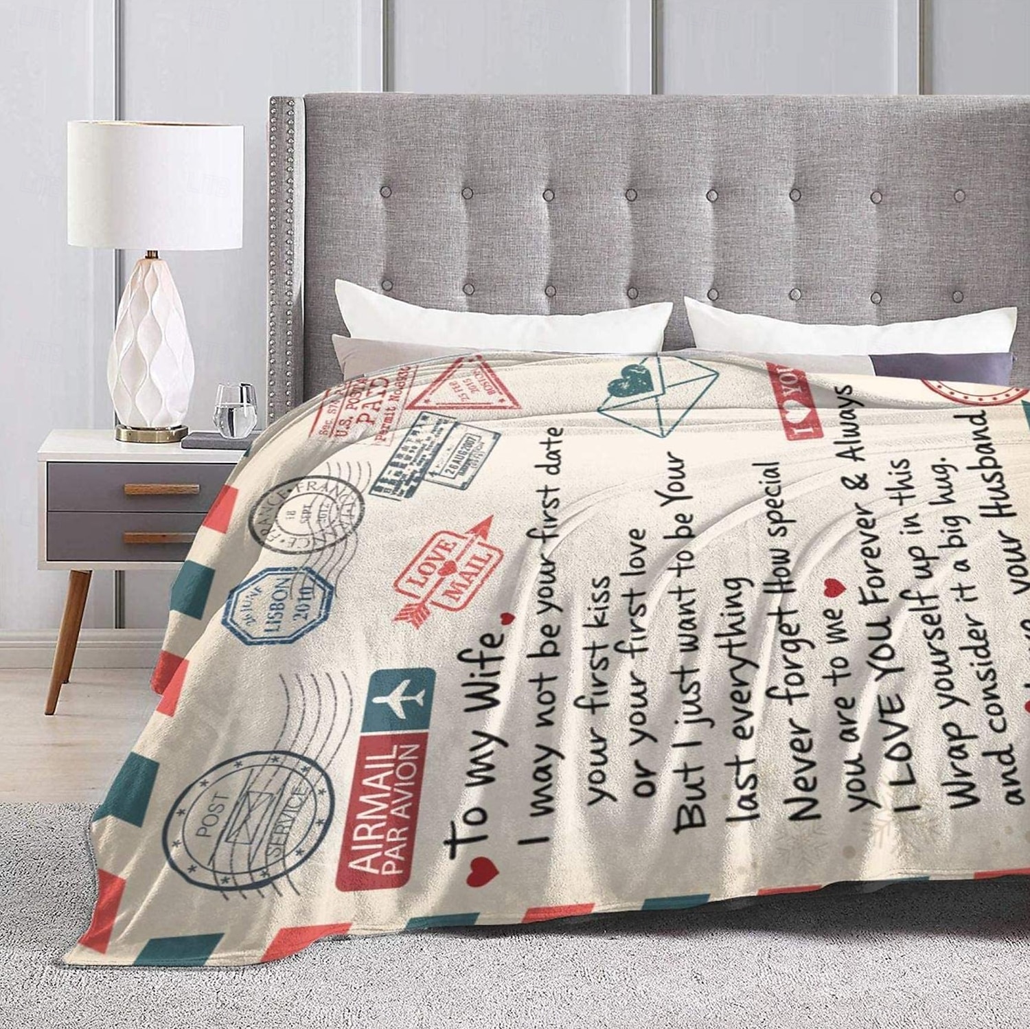 Mother's Day Blanket, A Letter to Mom, Mother's Day Gift  Soft and Cozy Throw, Perfect Gift for Mom, Floral or Heart Design, Warm and Comfortable 2025 - $19.99 –P8
