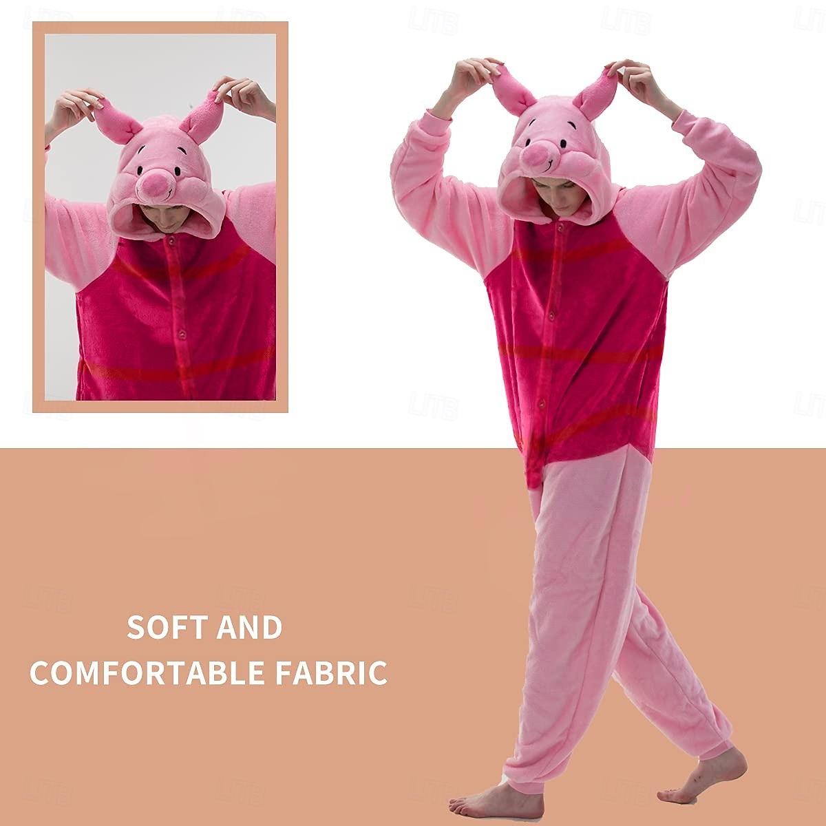 Carnival Costume 2026 Kigurumi Pajamas Fancy Costume Group Costume Animal Pig Cartoon Warm Funny Costume Comfy Kid's Adults' Unisex Men and Women Boys and Girls Halloween Carnival Party Performance 2026 - $32.99 –P6
