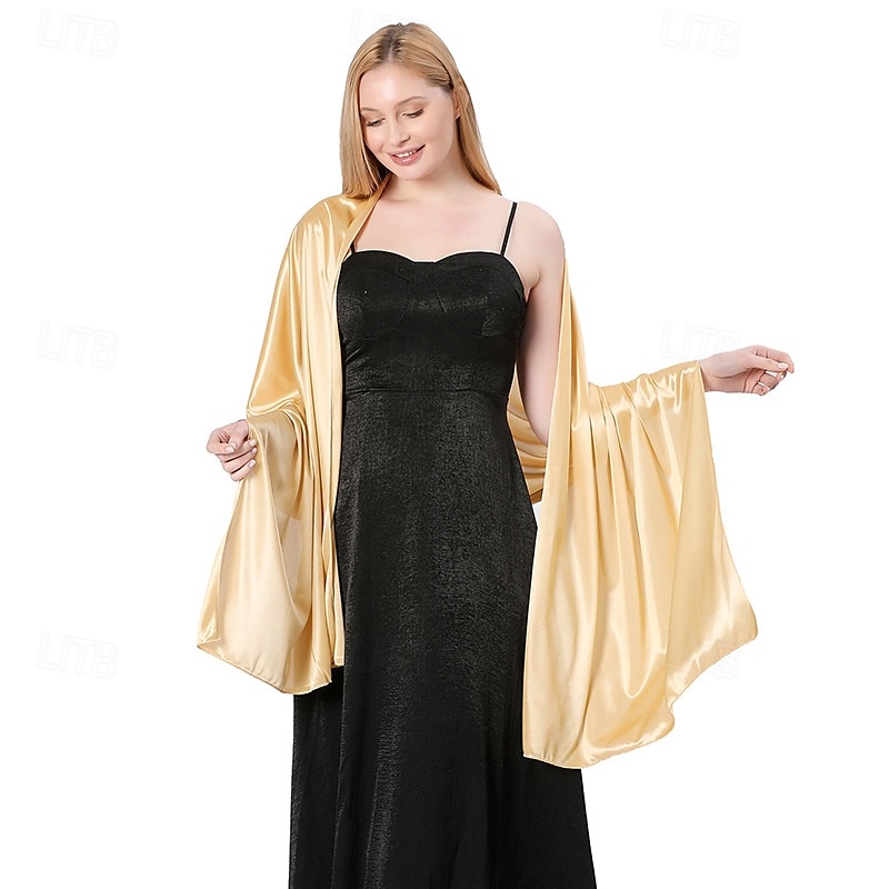 châles et écharpes soyeux et transparents pour femmes robes de soirée écharpes soyeuses douces écharpe de mariée de mariage de 2025 ? $21.99 –P17