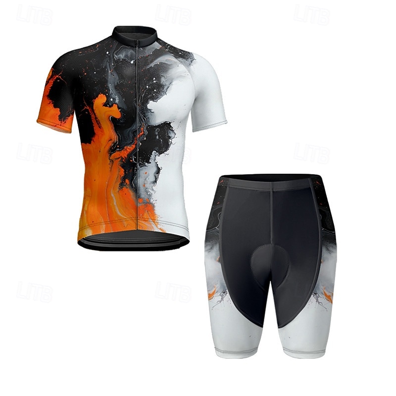 Miesten Pyöräily jersey ja shortsit Lyhythihainen Maastopyöräily Maantiepyöräily Musta Keltainen Punastuvan vaaleanpunainen Kaltevuus Pyörä Spandex Urheilu Kaltevuus Vaatetus 2025 - $38.39 –P4