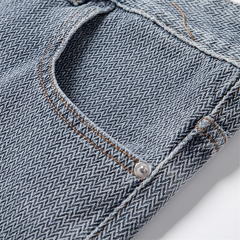Herre Jeans Dongerishorts Knapper Lomme Gradert Knelengde utendørs Feriereise Avslappet Ferie Årgang Blå Grå Mikroelastisk 2025 - $20.99 –P12