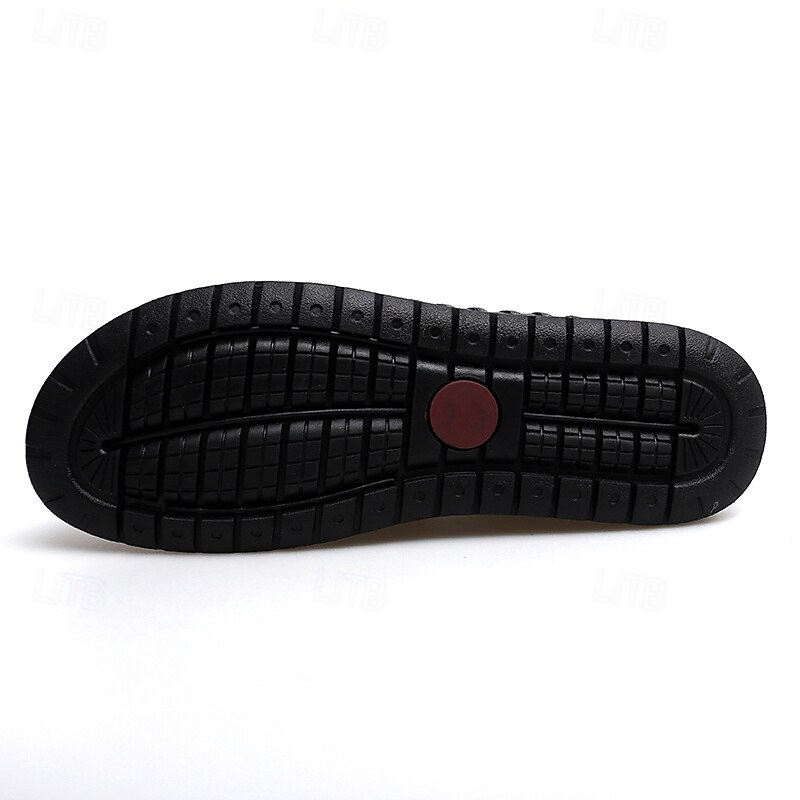Freizeit-Schlupfschuhe aus Kunstleder für Herren mit Steppnähten – bequemes, atmungsaktives Alltagsschuhwerk für Outdoor- und Freizeitaktivitäten 2025 - $46.99 –P6
