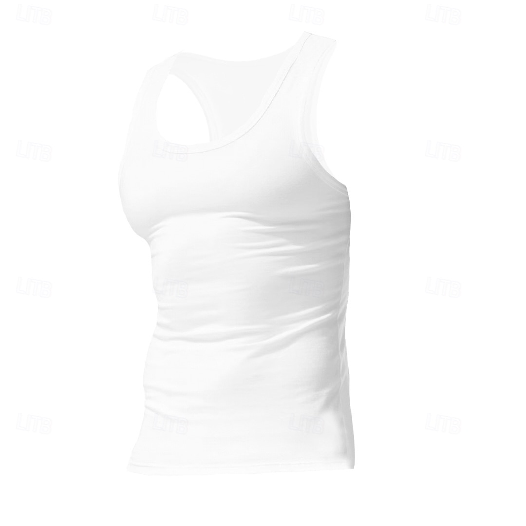 Men's Tank Top Vest Undershirt Sleeveless Shirt Sleeveless Crewneck Summer Solid Color Plain Fashion Classic Comfortable Street Casual Sports Black White Red Top Tee for Men 2025 - $11.49 –P5