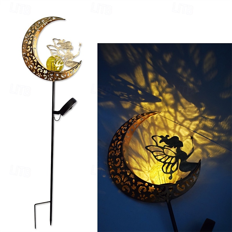 lampes solaires de jardin extérieur – soleil &Lampes solaires à LED en forme de flamme de lune, lampes de pelouse de paysage en fer rétro pour la décoration des allées, des cours et des patios de 2025 ? $31.47 –P13