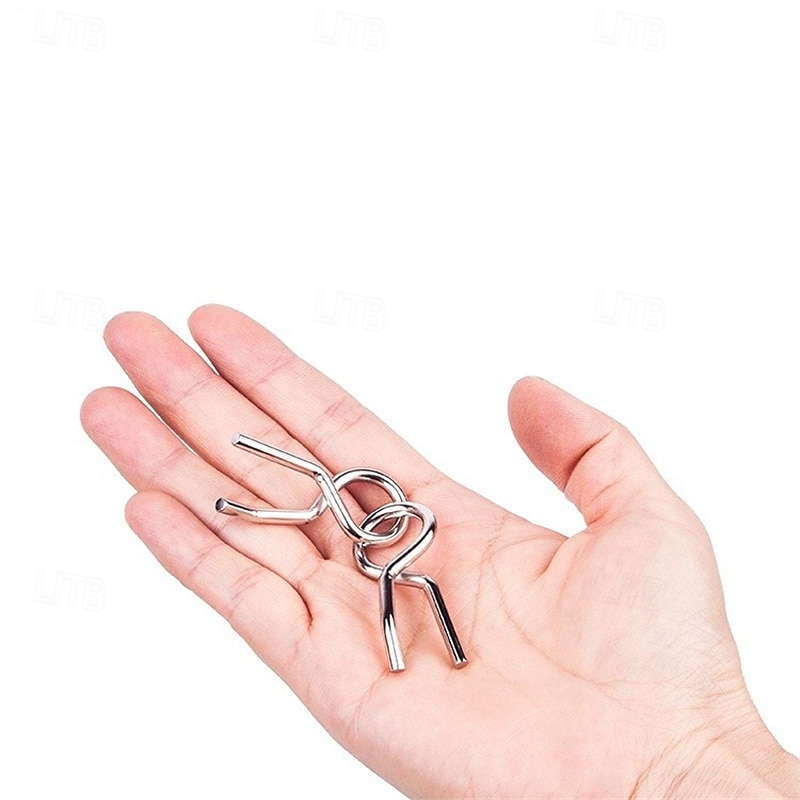 Metal Puzzle Game Set Educational Toy Game Unlock Iron Chain Toy Unlock Link Game Magic Toy Party Nine-Ring Puzzle Intelligence Buckle Lock Kongming Lock halloween christmas gift 2025 - $14.99 –P8
