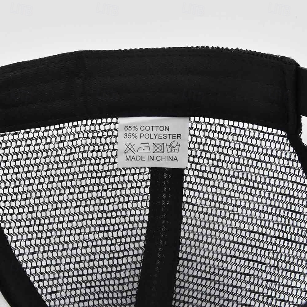 Homens Boné de beisebol Chapéu de sol Chapéu de caminhoneiro Tampa de malha Preto Vinho Algodão Ajustável Moda Roupa Diária Festival Letra Bordado Casual / Diário de 2025 por $9.99 –P9