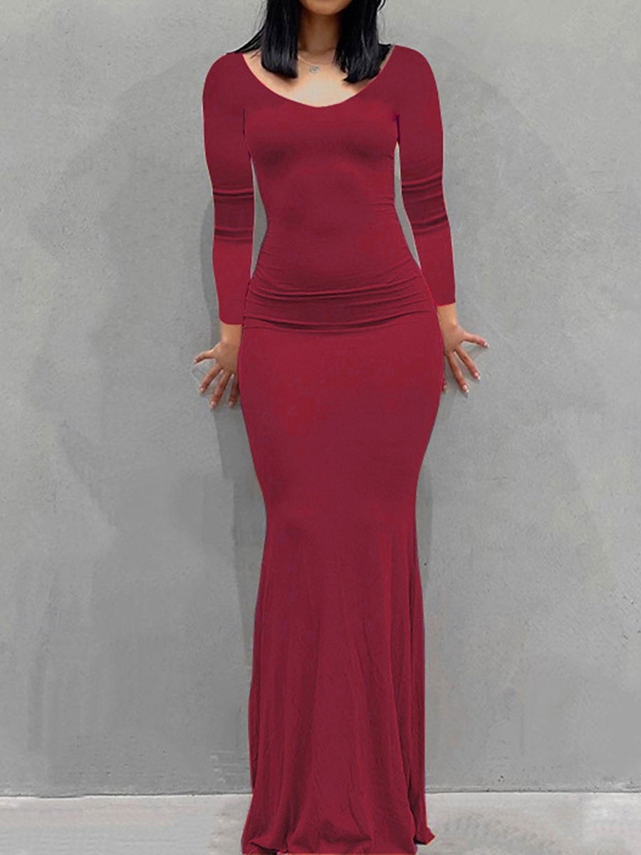 Pentru femei Rochie Maxi Rochie Bodycon Rochie Fit And Flare Petrecere Oficial Oficial Petrecere Fit regulat Grafic Manșon Lung Stil Nautic Negru Galben Roz Îmbujorat Roșu Vin Vară 2025 - $21.99 –P6