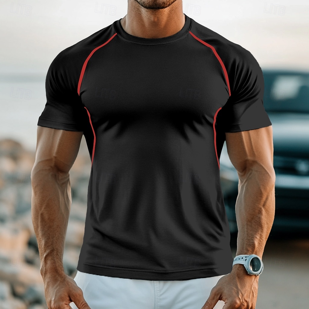 Men's T Shirt Muscle Shirt Moisture Wicking Shirts Short Sleeve Crew Neck Summer Plain Sports Lightweight Sporty Athletic Fitness Gyms White Top Tee for Men 2026 - $12.49 –P1