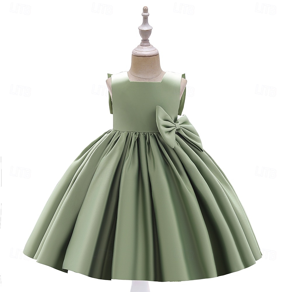 Kids Girls' Party Dress Solid Color Sleeveless Special Occasion Princess Polyester Party Dress Summer Spring 3-10 Years Multicolor White Champagne 2025 - $34.99 –P1