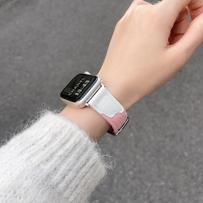 Bucle en Solo Loop Compatible con Apple Watch Correa 38mm 40mm 41mm 42mm 44mm 45mm 49mm Bonito Ajustable Cuero Sintético correa de repuesto para iwatch Ultra 2 Series 9 8 7 SE 6 5 4 3 2 1 2025 - $22.99 –P2