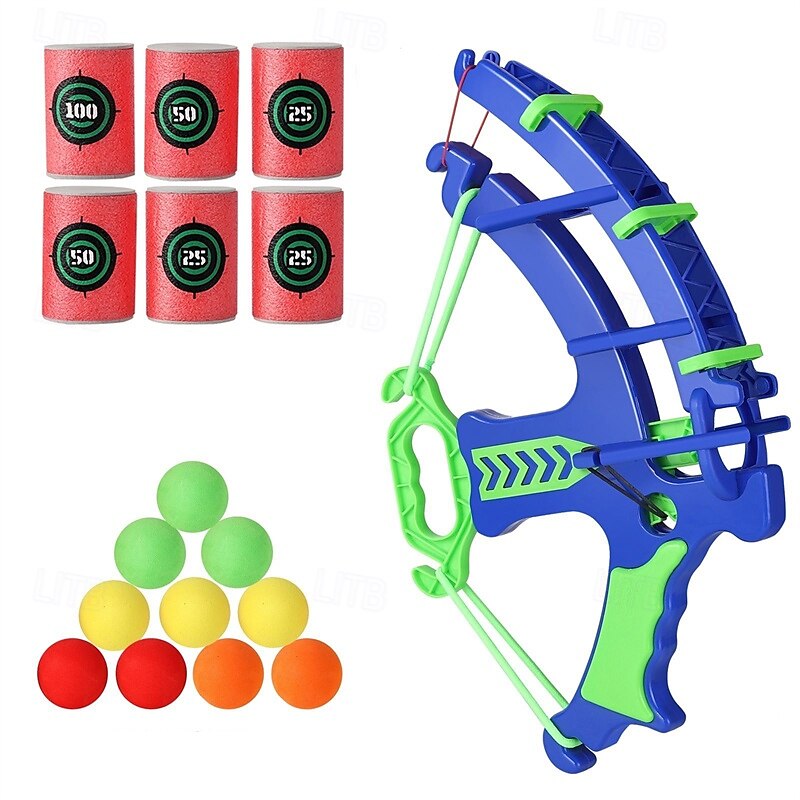 12-delige interactieve schietspelset met pijl en boog, educatief zacht kogeldoelspel, geschikt voor gezinsentertainment, interactie tussen ouder en kind 2025 - $31.99 –P8