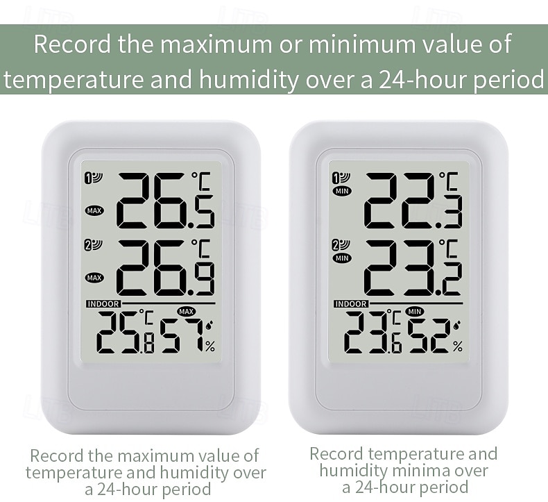 Wireless Indoor and Outdoor Thermometer One-to-two Multi-function Household Electronic Digital Display Thermometer 2025 - $34.99 –P5