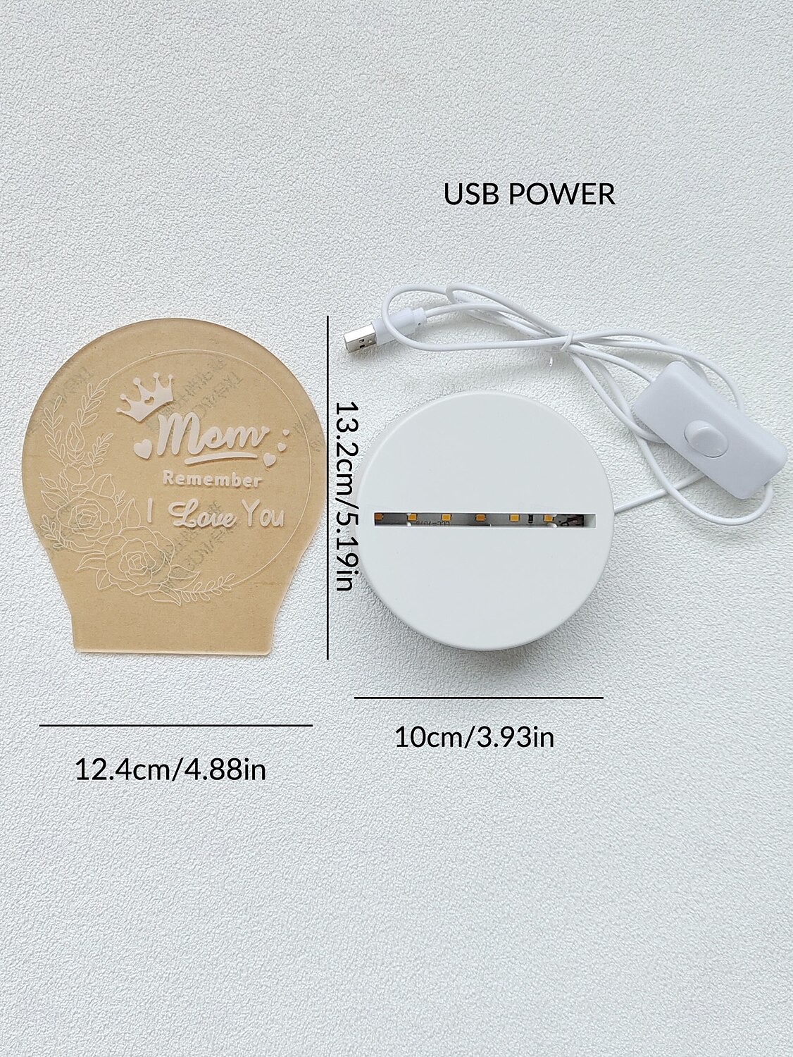 Engraved Night Light for Mom - Perfect Gift from Daughter or Son on Mother's Day, Christmas, Valentine's - USB Powered LED Lamp with Clear Text & Beautiful Patterns 2025 - $16.99 –P3