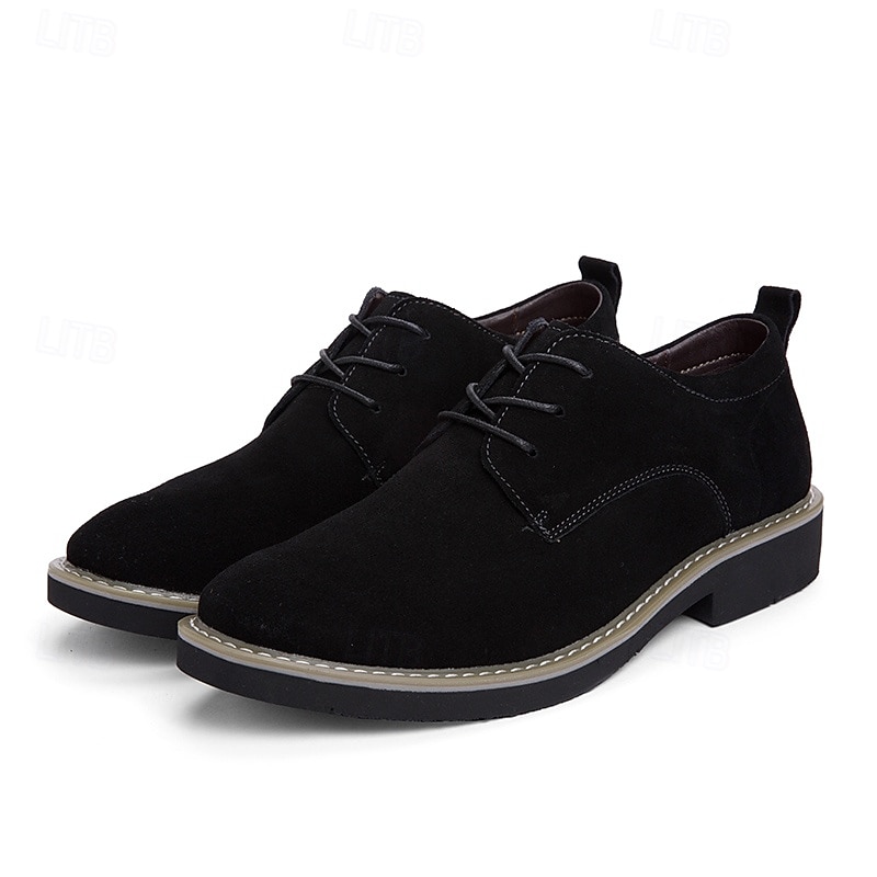 ανδρικά παπούτσια oxford με κορδόνια καφέ σουέτ – casual και κομψά υποδήματα για καθημερινή χρήση, εργασία και υπαίθριες δραστηριότητες 2025 - $54.99 –P1