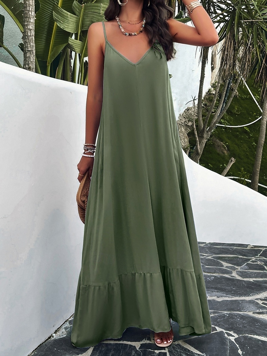 Damen Minikleid Casual kleid skims dress Basic Brautkleider schlicht Urlaub Täglich Regular Fit Glatt Ärmellos Gurt Schwarz Rote Blau Grün Sommer 2025 - $41.99 –P12