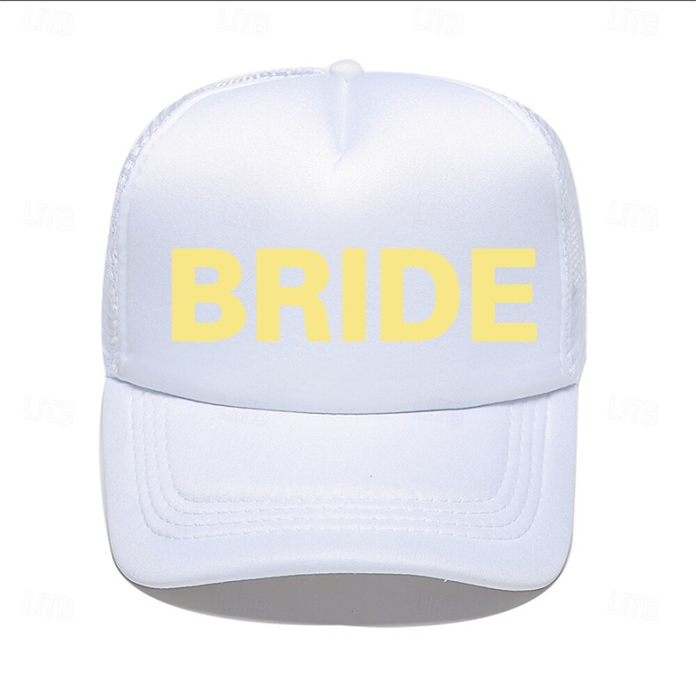 Chic BRIDE Print Baseball Cap for Women - Adjustable, Sun-Protective Mesh Trucker Hat with Breathable Design - Perfect for Spring & Summer Outings 2025 - $10.99 –P14