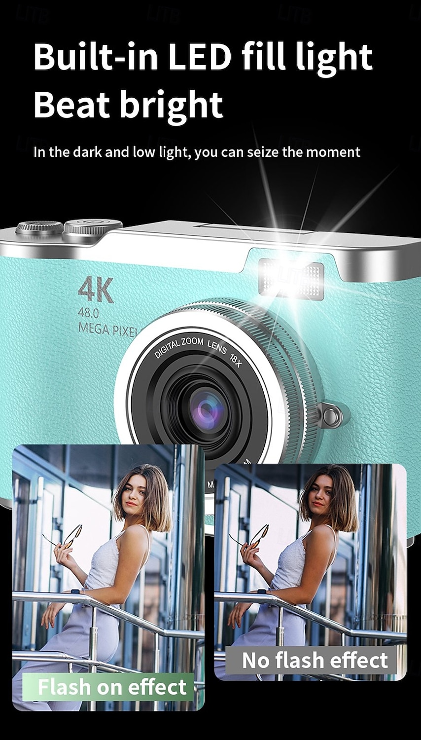 HD Digital Cameras 4K 1080p Easy to Use Rotatable 2.4 Lcd Screen  CCD Camera 2025 - $52.99 –P3