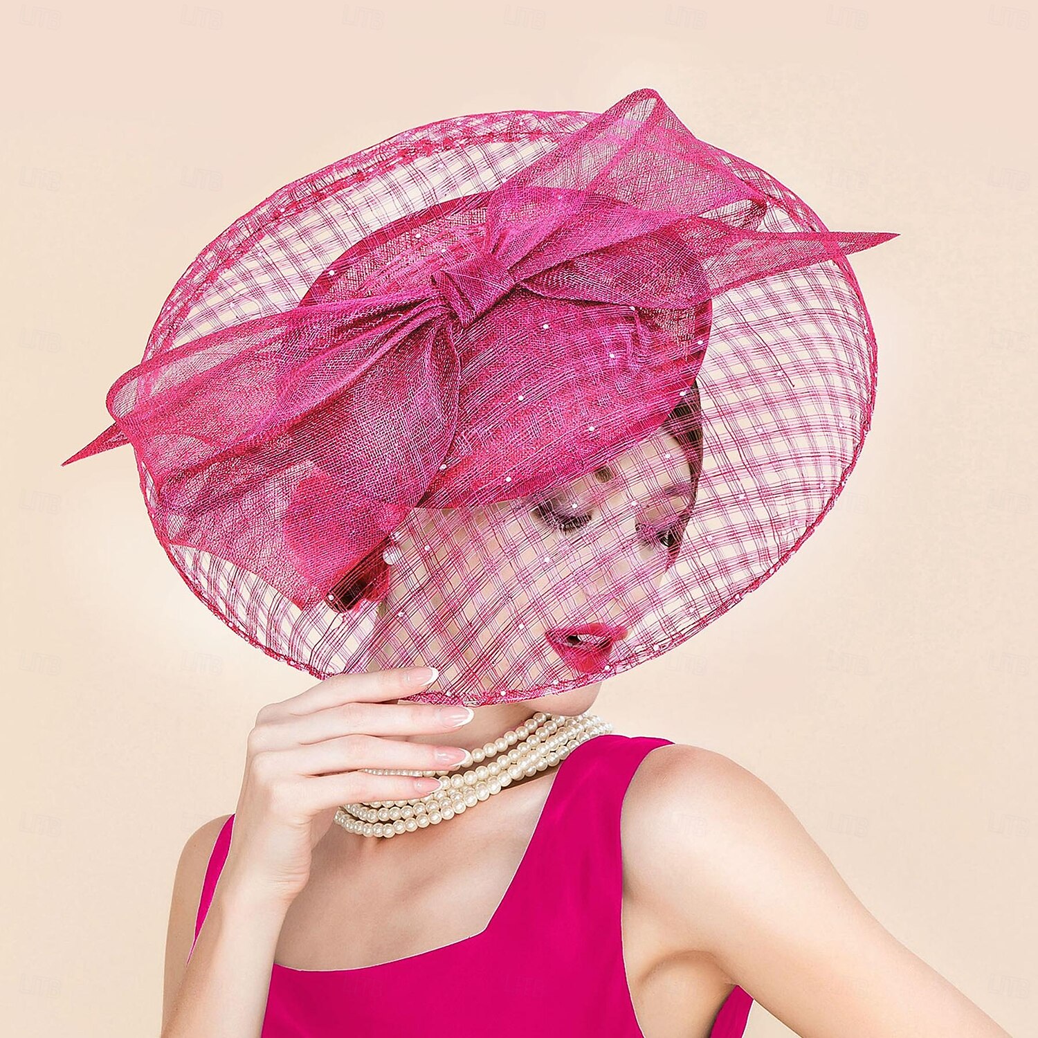 cappelli cappello a bombetta / cloche in lino cappello da sole cappello a piattino matrimonio festa del tè elegante matrimonio con fiocco impiombatura copricapo copricapo del 2025 a $53.99 –P2