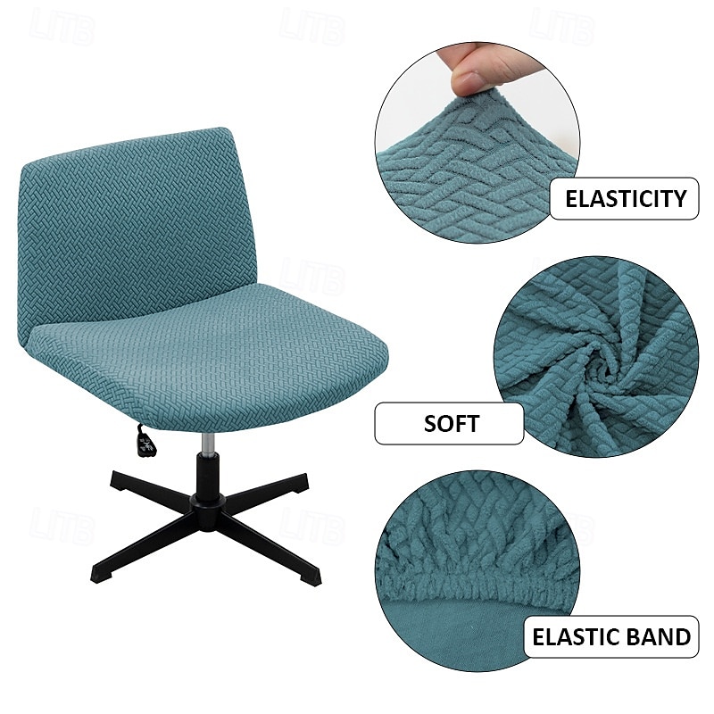 Armless Chair Cover, Cat Scratch Proof Soft Office Desk Chair Slipcovers Washable Work Chair Cover for Office Computer Gaming Chair 2025 - $8.99 –P3