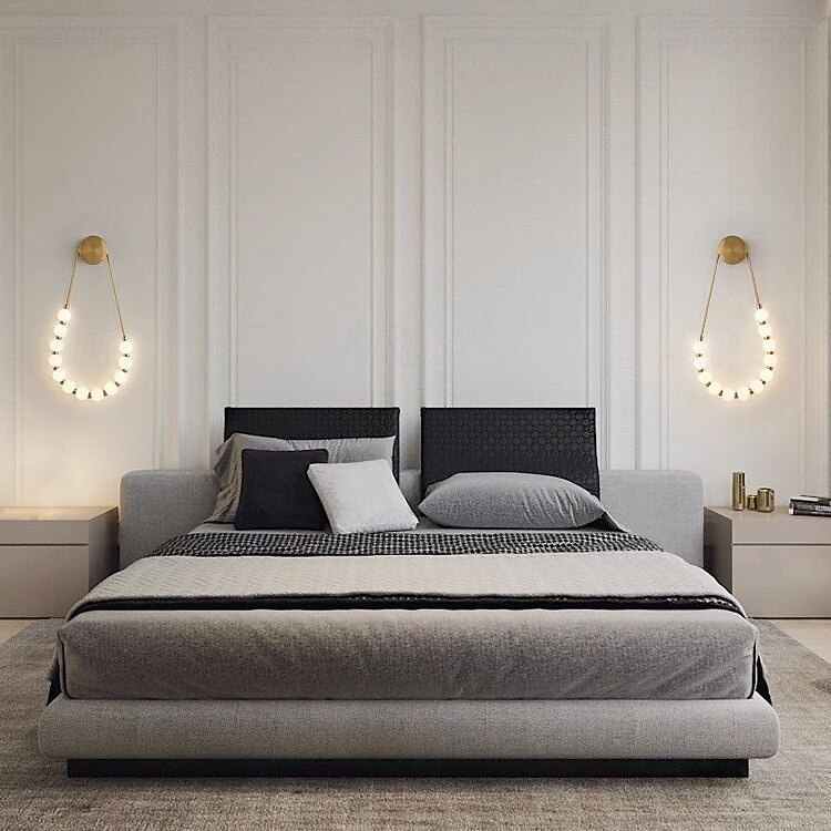collana a forma di U con finitura oro 10 perline acriliche lampada da parete applique illuminazione 110-240v 10w del 2025 a $295.49 –P7