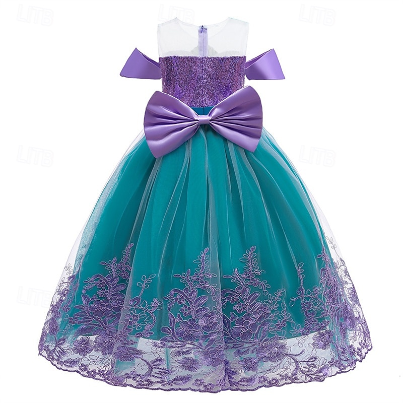 kinderkleidung Mädchen Kleid Farbblock Ärmellos Leistung Outdoor Gitter bezaubernd Kostüm Polyester Maxi Casual kleid A Linie Kleid Tüll-Kleid Sommer Frühling 4 Jahre + Blau Purpur 2025 - $30.99 –P3