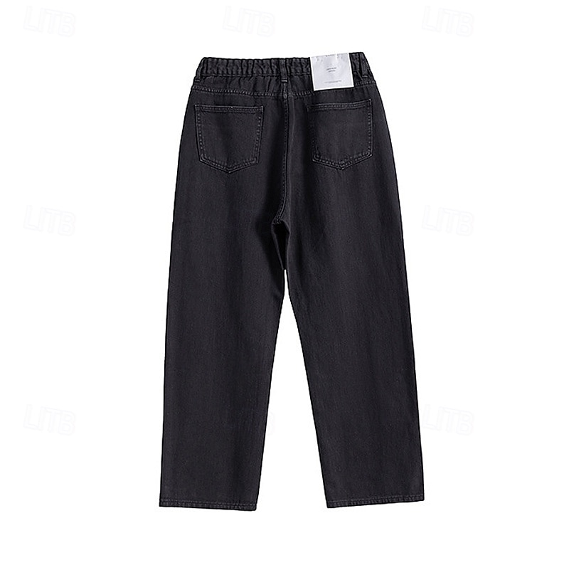 Homme Pantalon chino Boutons Avec Poches Jambe Droite Couleur Unie Longueur complète Extérieur Vacances Occasionnel Élégant Vacances Kaki clair Noir Micro-Élastique de 2025 ? $39.99 –P12