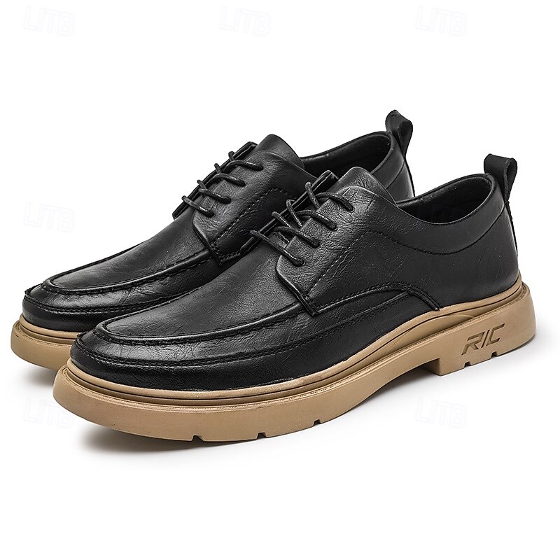 bruna mäns fritidssneakers i konstläder med snörning – snygga och bekväma skor för vardagsbruk och utomhusaktiviteter 2025 - $54.99 –P6