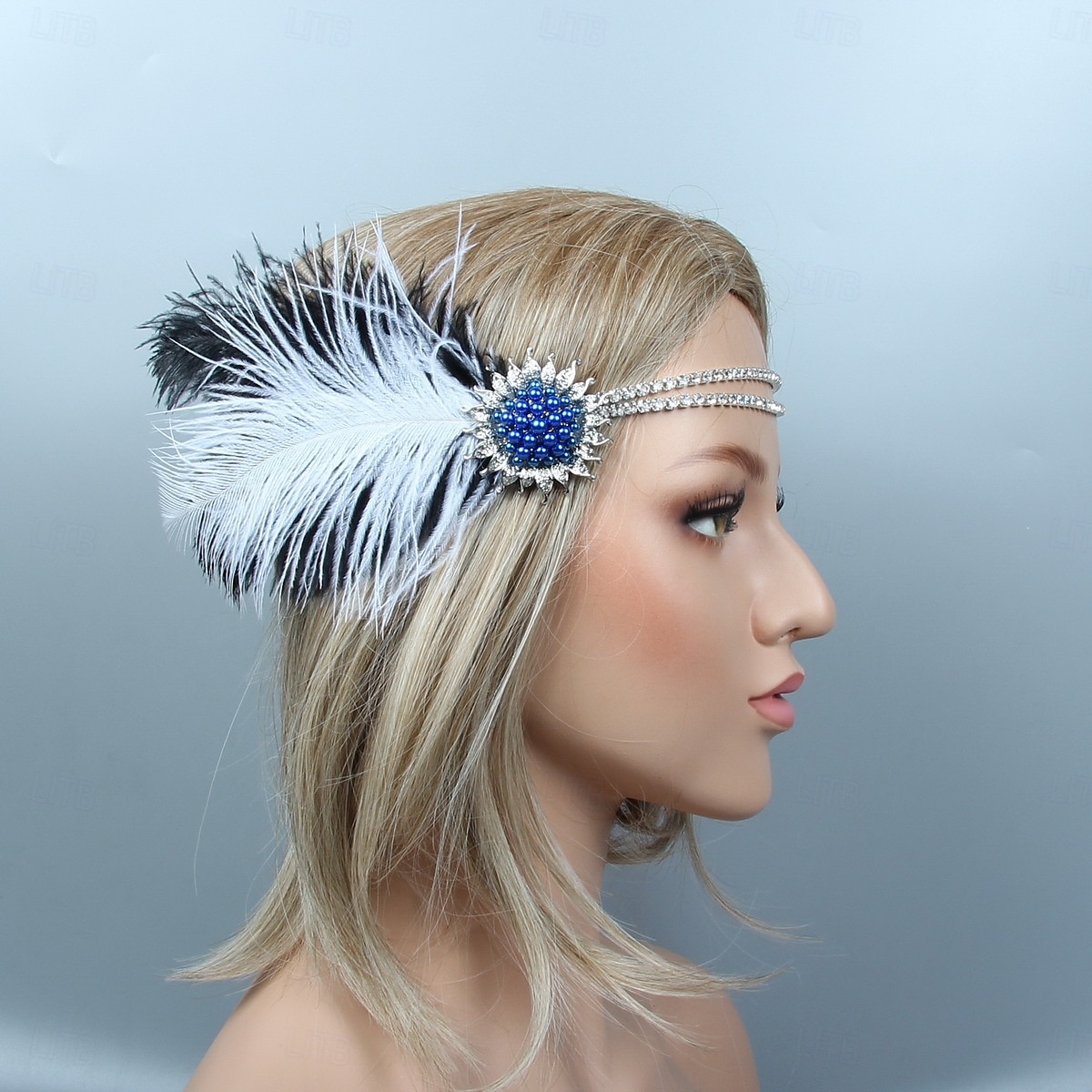 Retro Antiguo 1920s Tocados Baile de Máscaras Diadema de estilo flapper El gran Gatsby charlestón Pluma Mujer Víspera de Todos los Santos Carnaval Mascarada Fiesta de Cóctel Fiesta de baile Fiesta de 2025 - $13.99 –P3
