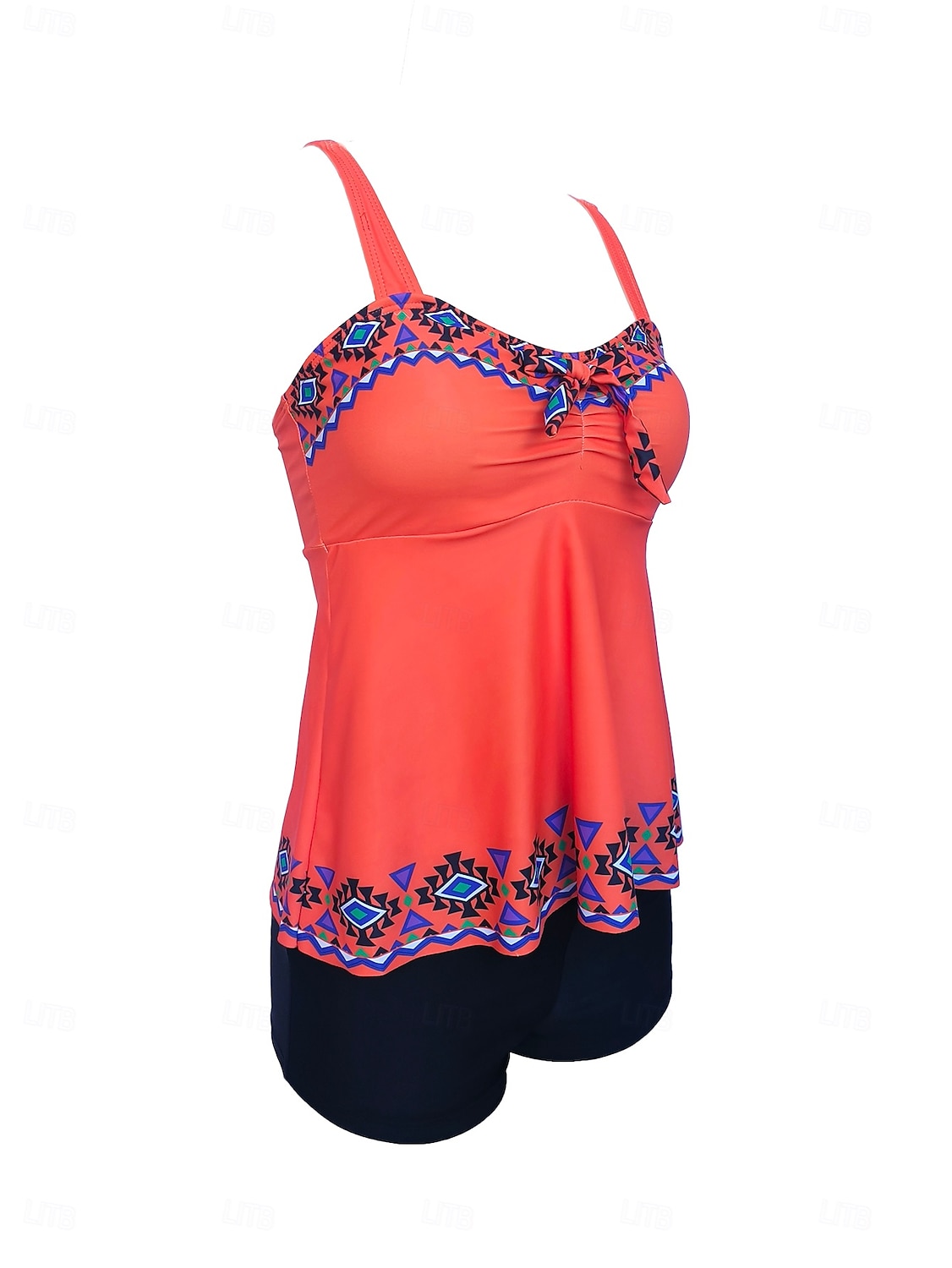 Pentru femei Costume de Baie 2 bucăți Pantaloni Scurți Costum de baie Fără Spate Geometric Vacanță Costum de plajă Grafic Gât asimetric Fără manșon Costume de baie 2025 - $26.99 –P5