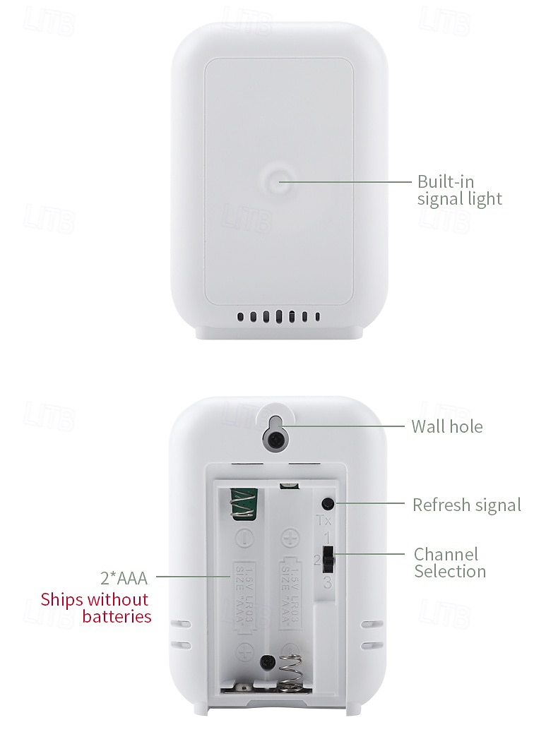 Wireless Indoor and Outdoor Thermometer One-to-two Multi-function Household Electronic Digital Display Thermometer 2025 - $34.99 –P4