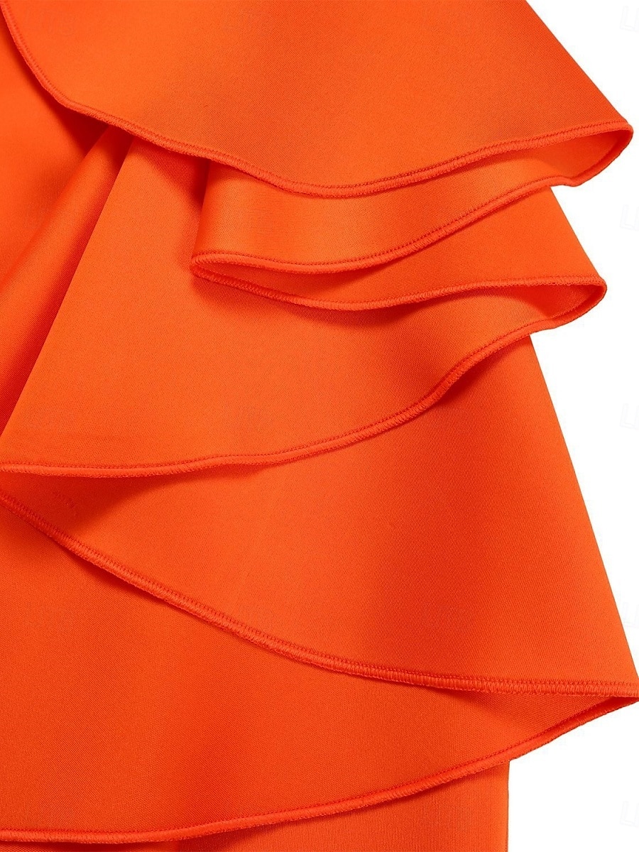 Kentucky Derby Damen Midi Kleid Bodycon Kleid Puffärmel Kleid Elegant Formal Cocktail Formal Party Hochzeitsgast Reguläre Passform Grafisch Kurzarm V-Ausschnitt Schwarz Weiß Gelb Rot Sommer 2025 - $49.99 –P9