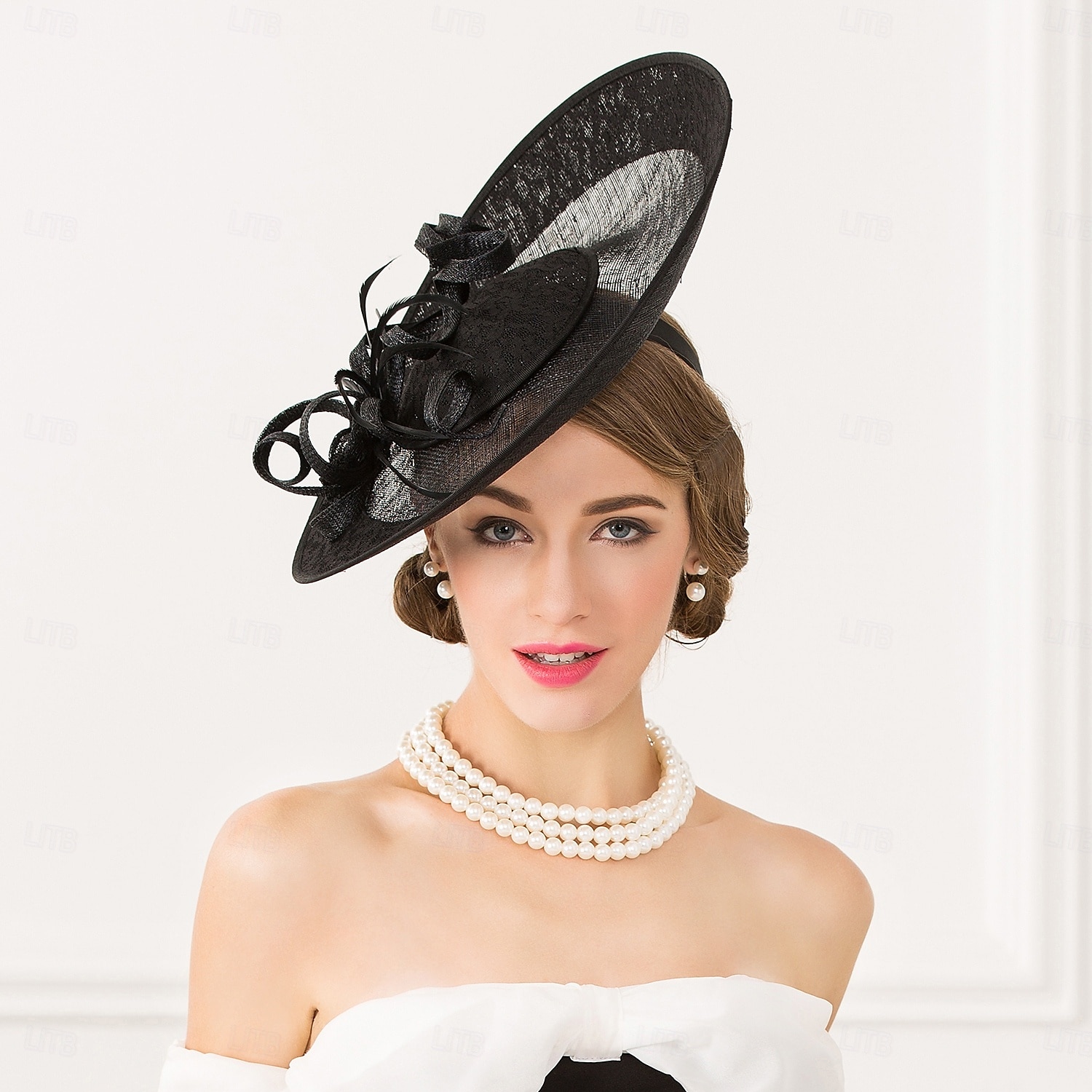 Chapéus Sinamay Chapéu-coco / Cloche Chapéu de Pires Cartola Casamento Festa de Chá Elegante Casamento Com Penas Capacete Chapéu de 2025 por $50.99 -P14