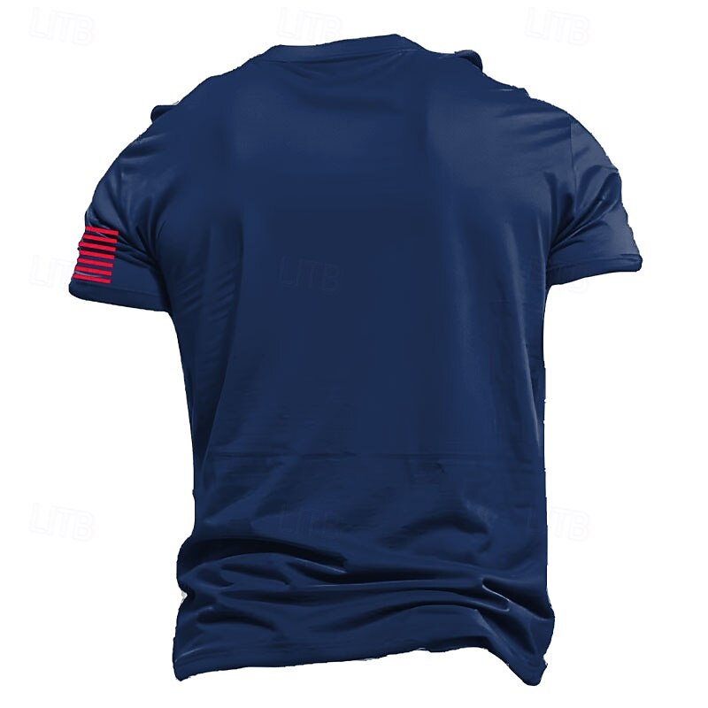 Patriotické trička pro muže veteránů tričko krátký rukáv tričko 3D tisk crew neck tričko každodenní vojenská ulice každodenní černé modré léto jaro oblečení S M L XL XXL XXXL 2025 - $17.99 –P2