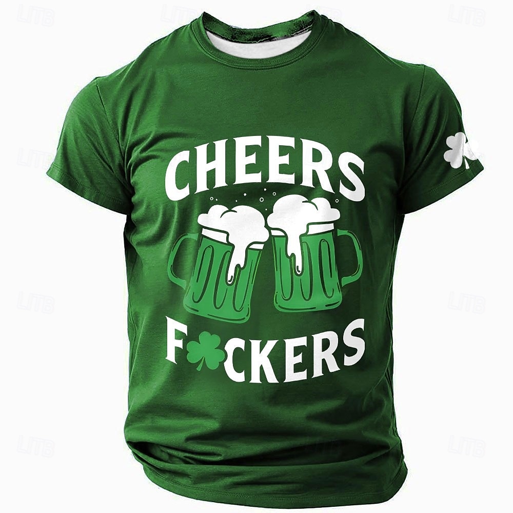 Pánské tričko na Den svatého Patrika Dibs na zrzku shamrock irské grafické tričko krátký rukáv kulatý výstřih zelený vrchol designér ležérní sportovní outdoorové oblečení S M L XL XXL XXXL 2026 - $7.99 –P3
