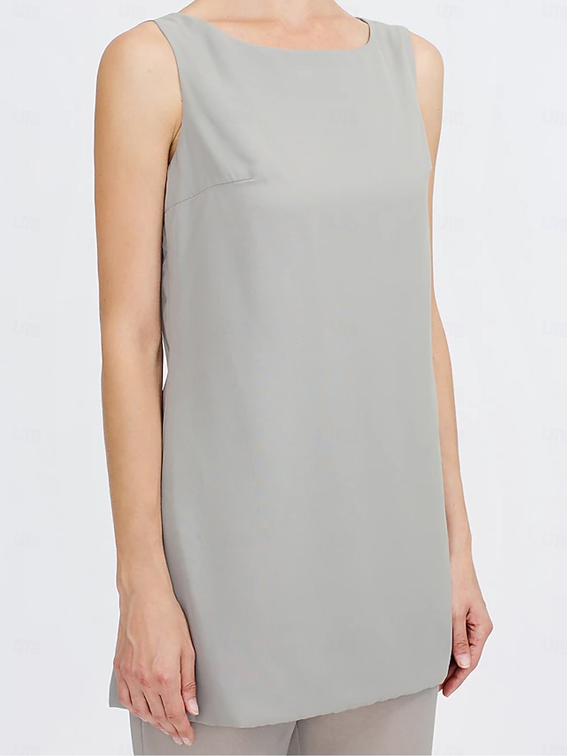 Kombinezon  Spodnium 3 Częściowe Teściowej Ślubne Gościń Elegancka Plus Size Zawiera Bateau Długość do Podłogi Chiffon Bez Rękawów Kurtka z Jednolitym Kolorem 2025 - $125.99 –P12