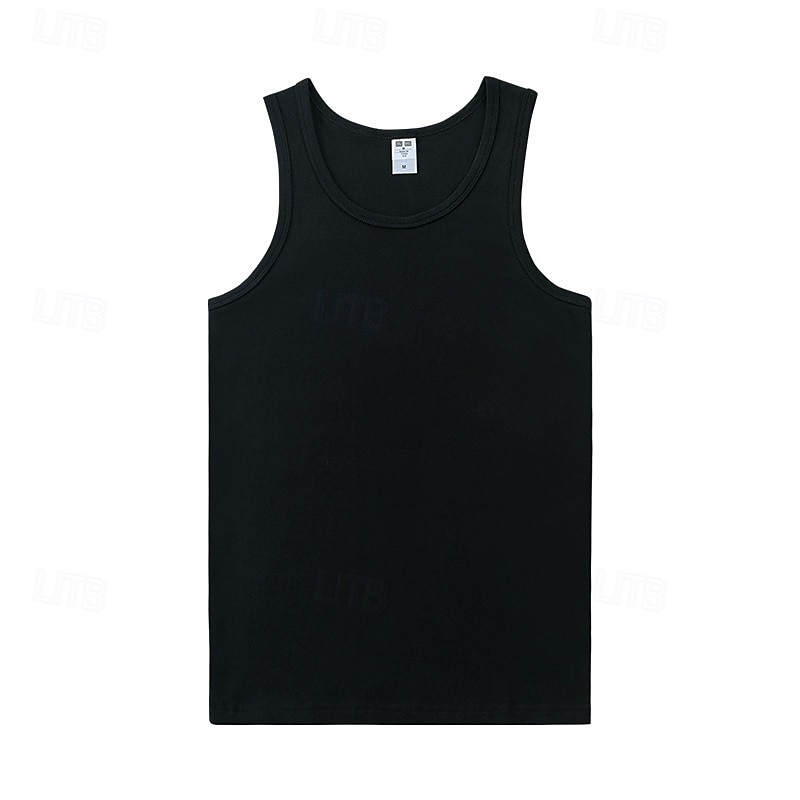 Herr Linne Undertröjor Ärmlös tröja Ärmlös U-hals Vår & sommar Slät Mode Designer Semester Gata Utekväll Svart Vit Grå Topp t-shirt för män 2025 - $11.99 –P11