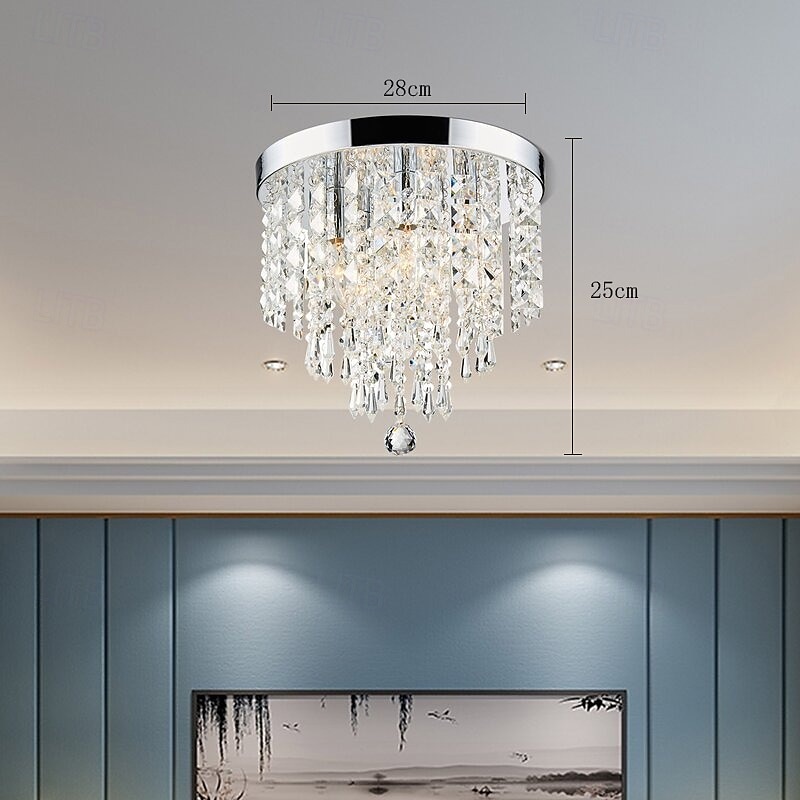 Crystal Chandelier LED Round Ceiling Light with LED Brightness Hall Lights 110-240V 2025 - $79.99 –P1